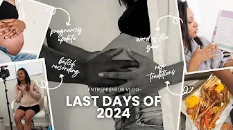 ENTREPRENEUR VLOG | last days of 2024, maternity leave prep, planning tools, third trimester update