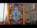 Michael crick challenges orangemen over no popery banner  channel 4 news