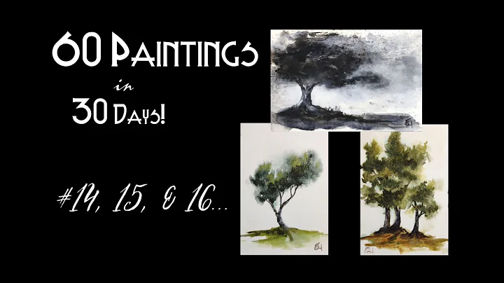 #14, 15, & 16 - 60 Paintings in 30 Days CHALLENGE! Tiny Meditative Watercolor Landscapes