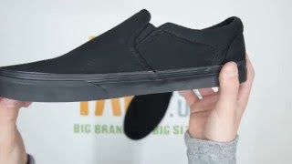 vans asher slip on black