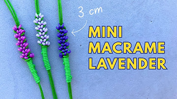 DIY 💜 Mini Macrame Lavender in 5 min (No Tools Needed!) | Macrame Bracelet with Lavender
