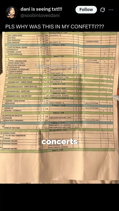 A Moa got a cue sheet at TXT's concert😭😂 #txt #kpop #shorts #shortsfeed #shortsviral #kpopnews