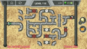 Pipeline Level 115 All 3 stars By Pixign, Android Solution