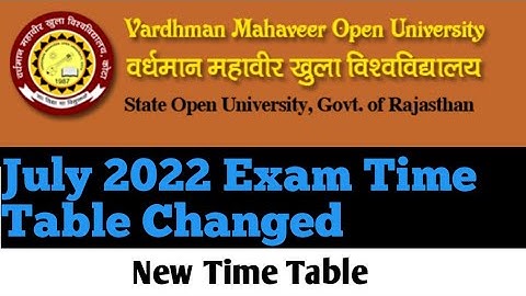 vmou July 2022 time table changed/vmou new time table 2022/#vmoukotanewsexam