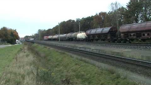 3 Nov 2009, mixed freight train DB Schenker at Blerick,the Netherlands.