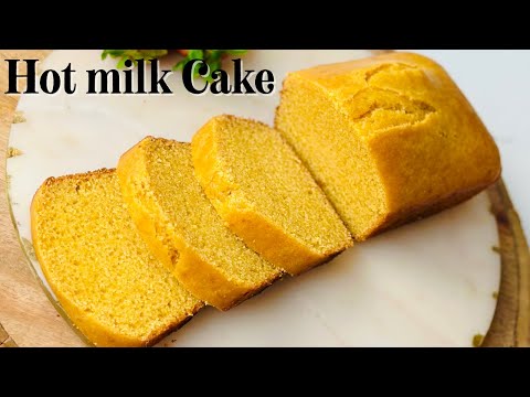 Eggless Hot Milk Cake | Milk Sponge Cake Recipe | Flavourful Food