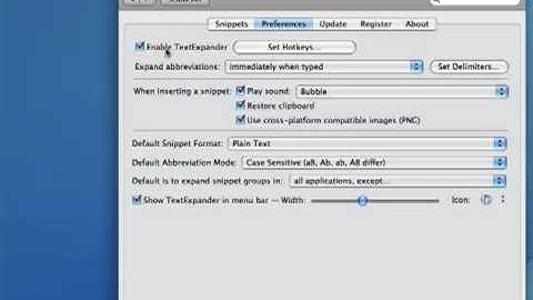 Setting your personal TextExpander preferences