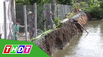 Sạt lở nghiêm trọng bờ Tây sông Ba Rài, Tiền Giang | THDT