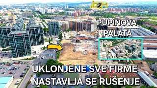 Iseljene sve firme postavljena ograda za projekat PUPINOVA PALATA,nastavlja se rušenje hangara