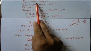 Direct Loading Test Numerical to calculate Voltage Regulation of Three Phase Synchronous Alternator