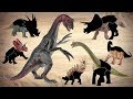 Dinosaur names for Kids! Wrong Heads Dinosaur! T-Rex, Therizinosaurus, Triceratops