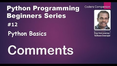 #12 Python Basics - Comments