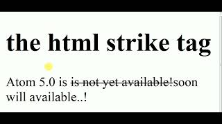 The HTML strike tag ! #coding #htmltags #html #html5 #htmltutorial
