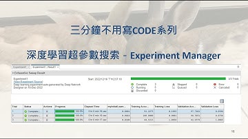 [MATLAB三分鐘不用寫Code系列] - 深度學習超參數搜索(Experiment Manager)