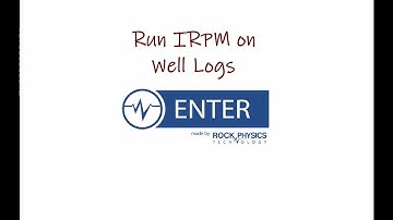 Run Inverse Rock Physics Modelling (IRPM) on Well Logs