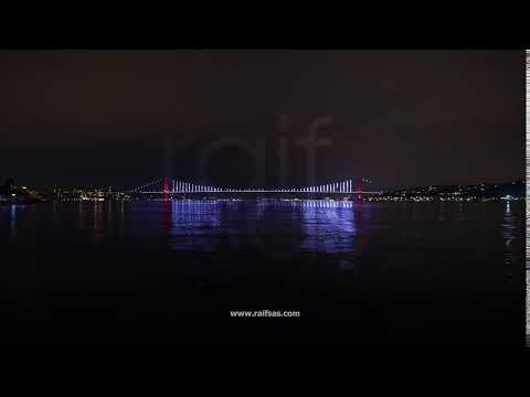 Boğaz Köprüsü Gece Time Lapse / Bosphorus Bridge Time Lapse / 4K
