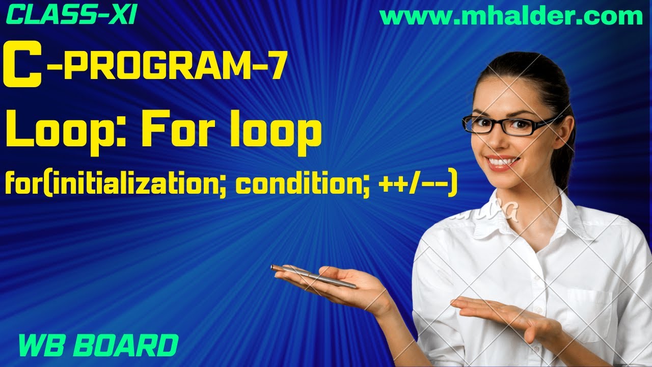 loop in C programming | for loop | @ManasHalder - YouTube