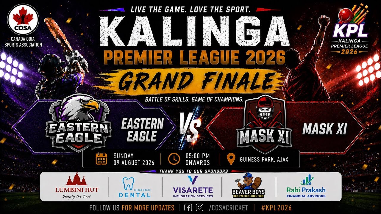 Live : Final - KPL 2026 - Mask XI vs Eastern Eagle