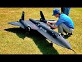 WOW !!! STUNNING !!! BLACKBIRD SR-71 US AIR FORCE LOCKHEED / RC TURBINE SCALE  MODEL JET FLIGHT DEMO