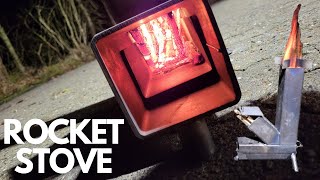 I made a DIY ROCKET STOVE!!