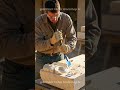 Carving wood easily using special simple tools #shorts