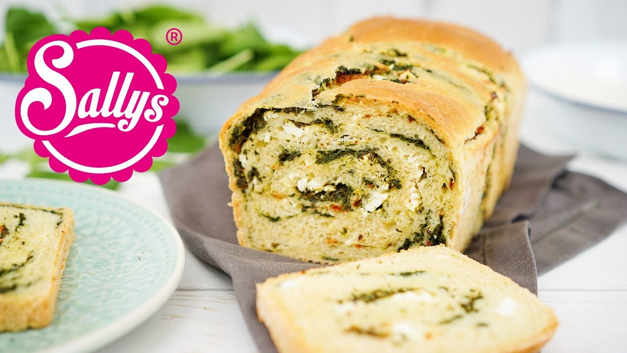 Spinat-Schafskäse-Brot mit Wirbel