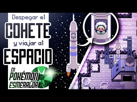 DESPEGAR el COHETE de ALGARIA en POKéMON ESMERALDA y viajar al Espacio | Gameplay Art