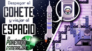 DESPEGAR el COHETE de ALGARIA en POKéMON ESMERALDA y viajar al Espacio | Gameplay Art