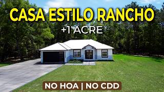 Ranch-style home with 1 acre | No HOA Florida