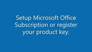 setup microsoft office subscription or register your product key