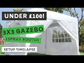 Pop Up Gazebo 3x3 With Sides Set up - Portable Spray Booth