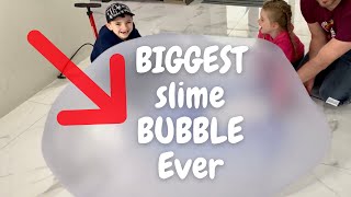 Biggest Slime Bubble How To Make A Giant Slime Bubble
