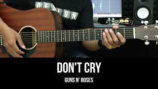 Don't Cry - Guns N' Roses | EASY Guitar Tutorial with Chords / Lyrics - Guitar Lessons Resimi