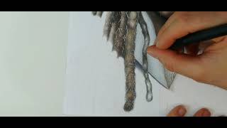 Como Desenhar Cabelos Dread Colorido.
