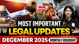 Monthly Roundup | December 2025 Legal Current Affairs | Top Legal Updates | Judiciary By PW