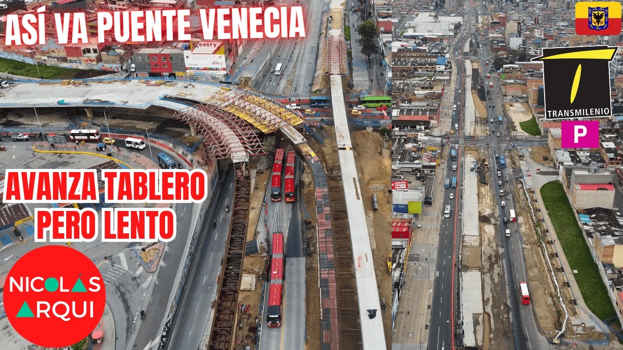 Así va Nuevo Puente de Venecia Troncal TransMilenio Avenida 68 ¿POR QUÉ NO TRABAJAN A TODA HORA?