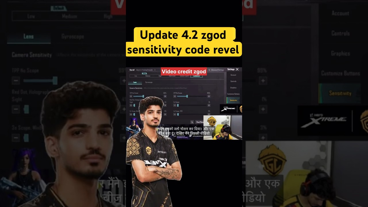 ZGOD NEW SENSITIVITY SETTINGS | ZGOD sensitivity and control code 4.2 UPDATE  