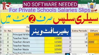 How to creat pay slips in small schools and institutions?