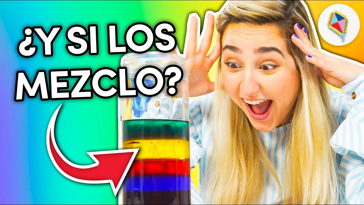 EXPERIMENTO: hicimos un ARCOÍRIS LÍQUIDO y quedó GENIAL 😱🌈 | Pegamente