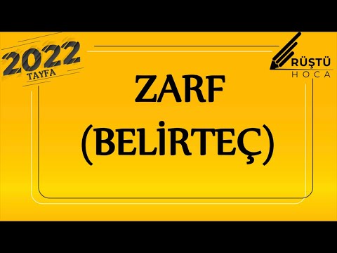 24) Zarf ( Belirteç ) / RÜŞTÜ HOCA