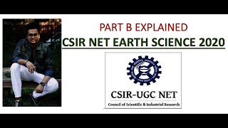 CSIR EARTH SCIENCE 2020 | Part B Explained