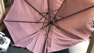 $2 repair! DIY  Fix restring offset / overhanging umbrella using parachute cord!