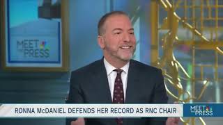 Chuck Todd Attacks his OWN Network LIVE on NBC for Hiring Ronna Romney McDaniel