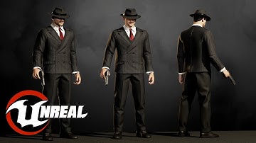 Animated Low poly Game Ready Mafia Gangster 2 / 3D