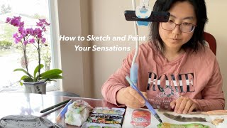 🎨 Ink and Watercolors Sketchbook Journal Tutorial: Cherished Snacks and Spring View Outside