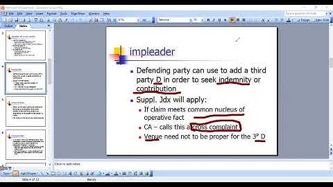 Joinder - civil procedures - california bar exam