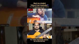 Meet my student Vidya ji #music #guitarclasses #online guitarclass #guitarchords #onlinemusiclessons