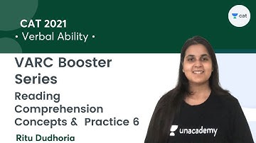 Reading Comprehension Concepts &  Practice 6 l VARC Booster Series l CAT 2021 l Ritu Dudhoria