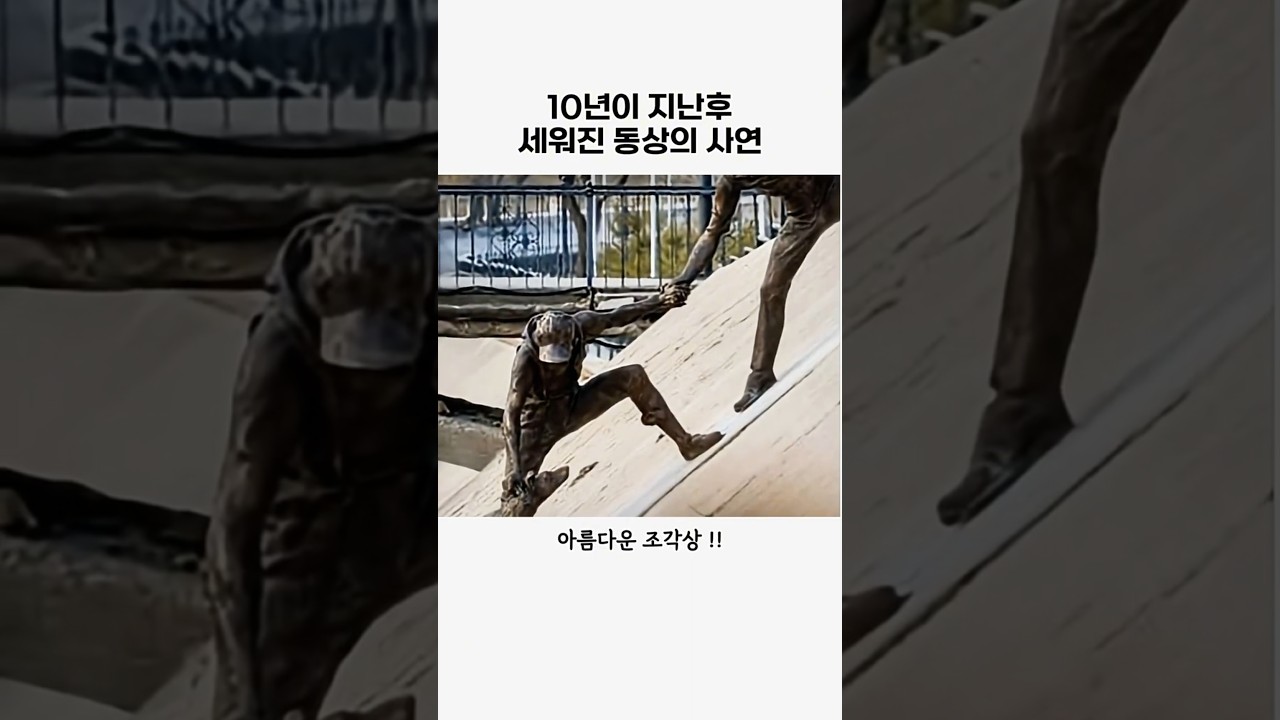 수로에 동상을 세운이유 #동물#강아지#동물구조#감동#힐링#animal