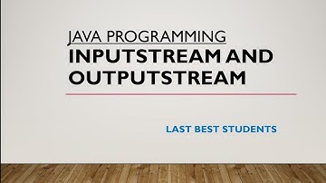 Inputstream & Outputstream | JAVA | More usefull content in description👇| @LastBenchStudents3 #video